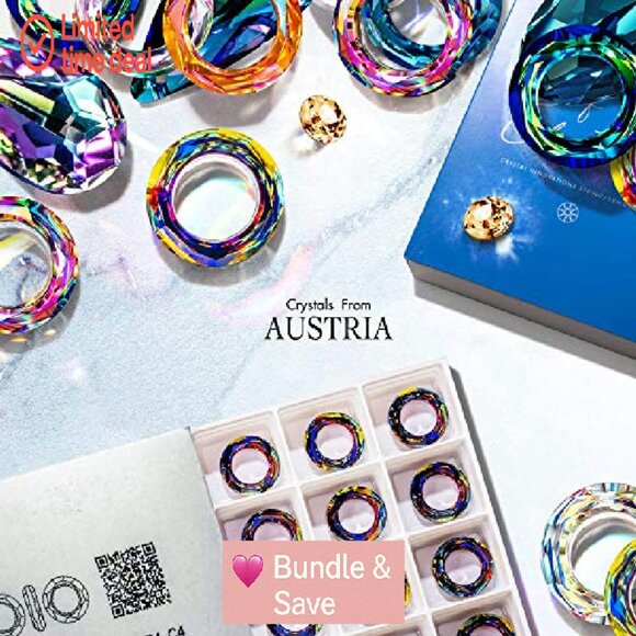 Sterling Silver Dangle Earrings with Austrian Crystals, Phoenix Symbol - Picture 5 of 8